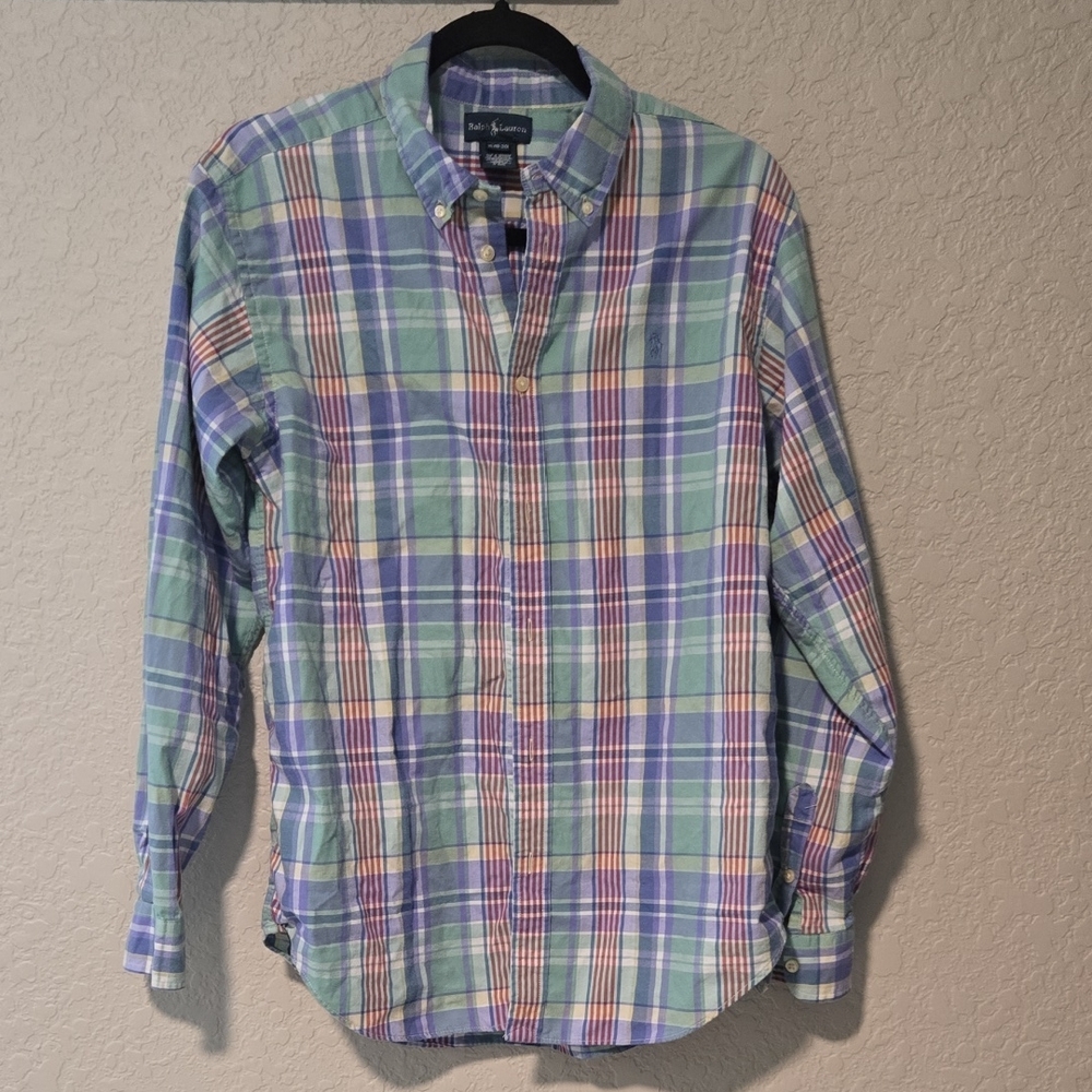 RL Boys Plaid Button Down